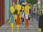 Grown-up Lisa (middle) in Bart's vision about how horrible it is to have another sister