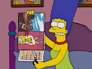 Marge cuts up Playdude in All's Fair in Oven War