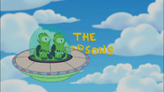 Kang and Kodos in their ship in the title screen gag for "Chief of Hearts" and "Yellow Subterfuge".