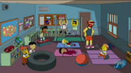 Forced to do exercise by Groundskeeper Willie