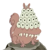 Multi-eyed squirrel