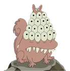 Multi-eyed squirrel (As a decoration on wall)