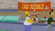 A similar Taco Tuesday in the Nickel 'n' Dime cafeteria.