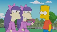 Terri offers Bart some gum.
