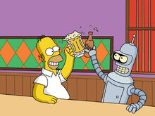 Homer e bender brindam uma duff