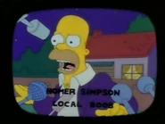 Homer on the news.