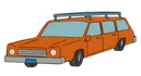 Orange Station Wagon