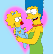 Maggie and Marge Simpson