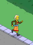 Jenda running in her "Hunting Time Fugitive" job.