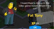 Fat Tony's unlock screen.