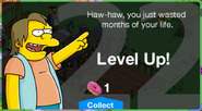 Nelson's first level up message.