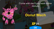 Donut Mech's unlock screen.