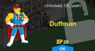 Duffman's unlock screen.