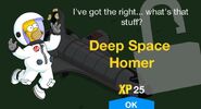 Deep Space Homer's unlock screen.