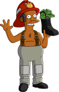 Fireman Apu's unlock artwork.