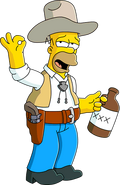 Cowboy Homer's unlock artwork.