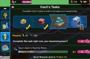 Cecil's tasks.