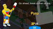 Pyro's unlock screen.