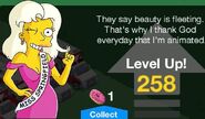One of Miss Springfield's random level up messages.