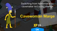Cavewoman Marge's unlock screen.