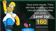 One of Homer's random level up messages.