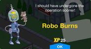 Robo Burns's unlock screen.