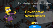 Ravencrow Neversmiles' unlock screen.