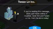 Tween Lit Inc. & Slick notification.