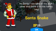Santa Snake's unlock screen.