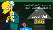 One of Mr. Burns' random level up messages.