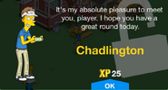 Chadlington's unlock screen.