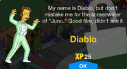 Diablo's unlock screen.