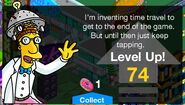 One of Professor Frink's random level up messages.