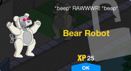 Bear Robot's unlock screen.