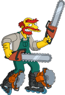 Chainsaw Willie's unlock artwork.