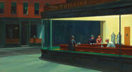 The original Nighthawks painting by Edward Hopper.