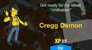 Cregg Demon's unlock screen.