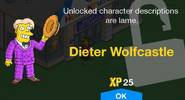 Dieter Wolfcastle's unlock screen.
