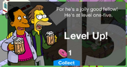 Carl's first level up message with Lenny