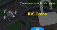 IRS Drone's unlock screen.