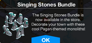 Singing Stones Bundle Notification