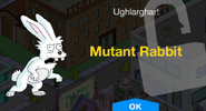 Mutant Rabbit's unlock screen.
