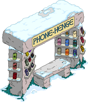 Phone-Henge Kiosk Snow Menu