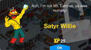 Satyr Willie's unlock screen.