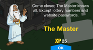 The Master's unlock screen.