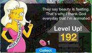 One of Miss Springfield's random level up messages.