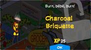 Charcoal Briquette's unlock screen.