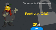 Festivus CBG's unlock screen.