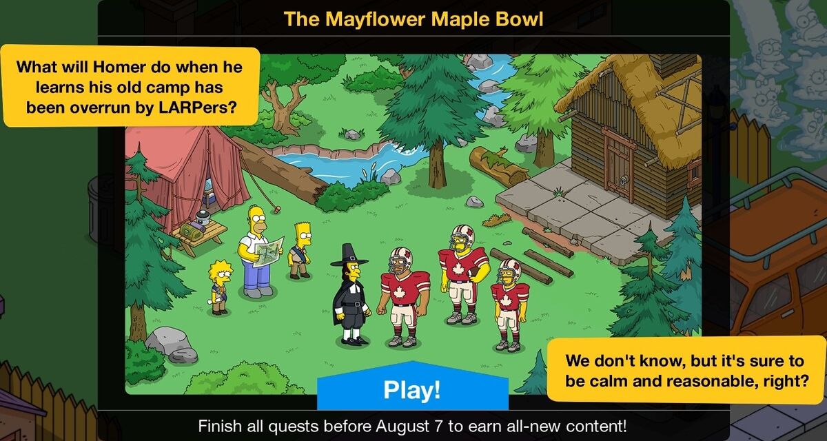 The Mayflower Maple Bowl 2024 Event The Simpsons Tapped Out Wiki