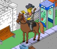 Longshot Skinner looking cool patrolling town.